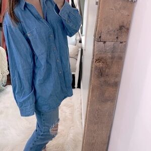 Big Yank blue button down shirt size large